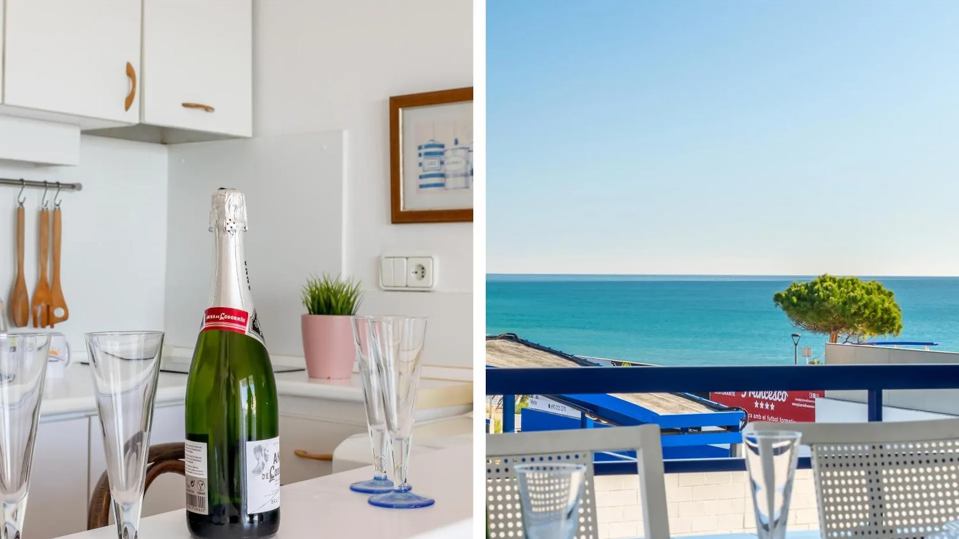 Romantic: Precioso Frente Al Mar Σίτζες Διαμέρισμα